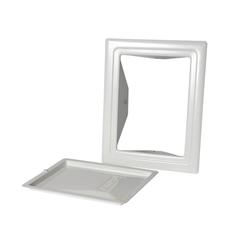 Chimney door 110x150mm white plasticized